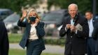 US President Joe Biden and first lady Jill Biden departing the White House on Wednesday. Mr Biden is due to meet with Boris Johnson and other world leaders during the week-long trip to Europe. Photograph:  Chris Kleponis/EPA