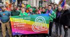 Members of the London Irish Lesbian, Gay, Bisexual & Trans network. Photograph: James Berkery