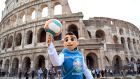  Skillzy, the Euro 2020 mascot, photographed in Rome ahead of tonight’s opening match between Italy and Turkey. Photograph: Claudio Villa/Getty Images