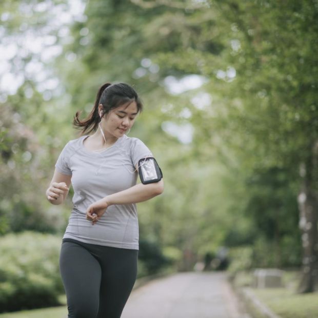Running apps can be very motivating. Photograph: iStock