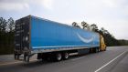 An Amazon truck in Alabama. Photograph: Patrick T Fallon/AFP via Getty