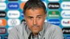 Spain manager Luis Enrique: “This is bad enough that it has to be put in the hands of the police.” Photograph: UEFA/AFP 