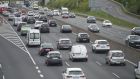 Traffic on the M50: There have been 55 deaths on Irish roads so far this year, which is 16 fewer than in the same period last year. File photograph: Dave Meehan 