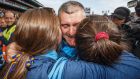 Liam Sheedy celebrates Tipperary’s 2019 All-Ireland win  with his wife Margaret and daughters Gemma and Aislinn. Photograph: Tommy Dickson/Inpho