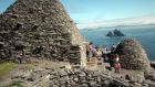 Tourists on  Skellig Michael: the island has opened to visitors for the first time since the autumn of 2019