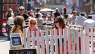 Outdoor dining on Dublin’s Drury Street: The Government has invested €17 million to support publicans and restaurateurs in providing outdoor seating facilities as part of the proposed ‘outdoor summer’. Photograph: Alan Betson 