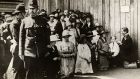 The Irish in London kept vigil outside 10 Downing Street on July 21st, 1921, while  de Valera met Lloyd George. Photograph: George Rinhart/Corbis via Getty Images