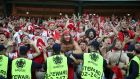 British authorities have refused to allow Danish fans to travel to the UK for the semi-final because of coronavirus restrictions. File photograph: Tolga Bozoglu/EPA