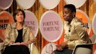 Editor  Pattie Sellers (L) and new Teneo chair Ursula Burns (R). File photograph: Jemal Countess/Getty Images for Time Inc