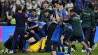 Italy players celebrate after winning Euro 2020. Photo: Frank Augstein/AFP via Getty Images