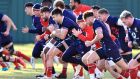 The British and Irish Lions prepare for Saturday’s first Test match against South Africa. Photograph: David Rogers/Getty Images