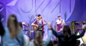  James Vincent McMorrow on stage at the Iveagh Gardens, Dublin, in June. Photograph: Tom Honan /The Irish Times