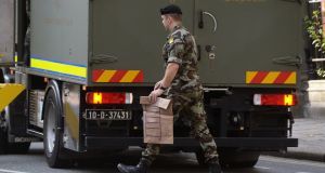 The department has suggested looking at whether existing pay and remuneration structures for military personnel are “fragmentary, overly complex” or out of date and if there is “scope for consolidation, modernising and streamlining”. Photograph: Dara Mac Donaill 