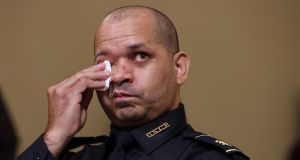 US Capitol police officer Sgt Aquilino Gonell testifies before the House Select Committee. Photograph: Chip Somodevilla/Getty