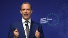 British foreign secretary Dominic Raab: he said the government would use “a little bit of coaxing and cajoling” to encourage vaccine take-up, but warned of further measures if case numbers rise in September.   Photograph: EPA/Andy Rain