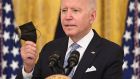 US President Joe Biden: ‘This is about life and death. I know people talk about freedom... but with freedom comes responsibility.’ Photograph:  Saul Loeb/AFP via Getty Images