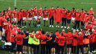  The  Lions celebrate after their victory during the first Test. Warren Gatland’s tactics won the game because he did the seemingly impossible and created a game plan that was even more negative than the Springboks’. Photograph:  David Rogers/Getty Images