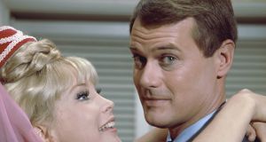 1960s comedy I Dream of Jeannie, starring Barbara Eden and Larry Hagman, was one of Sky Channel’s early repeats. Photograph: NBC via Getty Images