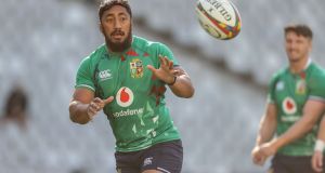 Bundee Aki will start for the Lions against South Africa on Saturday. Photo: Dan Sheridan/Inpho