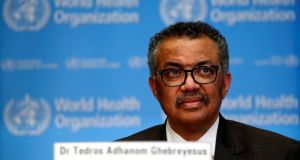 World Health Organisation director general Tedros Adhanom Ghebreyesus: ‘We cannot accept countries that have already used most of the global supply of vaccines using even more of it.’ File photograph: Denis Balibouse/Reuters