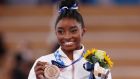 Simone Biles: withdrew from five gymnastic events before returning to claim a bronze medal in the Women’s Balance Beam Final at the Tokyo Olympics. Photograph: Jamie Squire/Getty