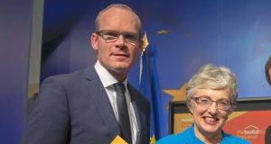   Simon Coveney and Katherine Zappone were colleagues in the Fine Gael-led government in 2016. Photograph: Gareth Chaney/Collins