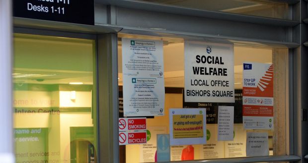 Leaving aside the extraordinary events of 2020, social welfare payments actually fell over the preceding nine years – from €21.1bn  in 2011 to €20.9bn  in 2019. Photograph: Eric Luke 