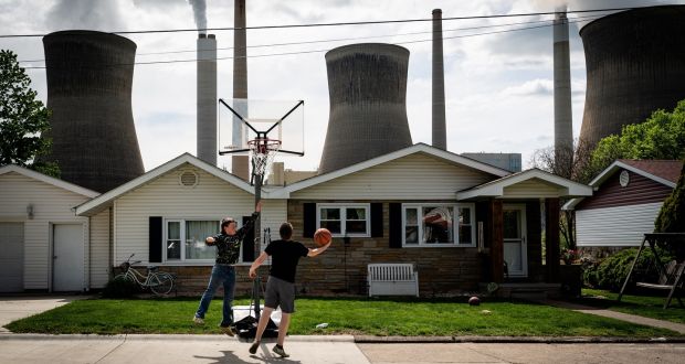 The US Senate has secured  votes to pass a  $1 trillion infrastructure Bill to rebuild the nation’s deteriorating roads and bridges and fund new climate resilience and broadband initiatives. Photograph: Erin Schaff/New York Times