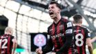 Bohemians’ Ali Coote celebrates scoring his second goal during the Europa Conference League third qualifying round,  first leg against PAOK at the  Aviva Stadium. Photograph: Laszlo Geczo/Inpho