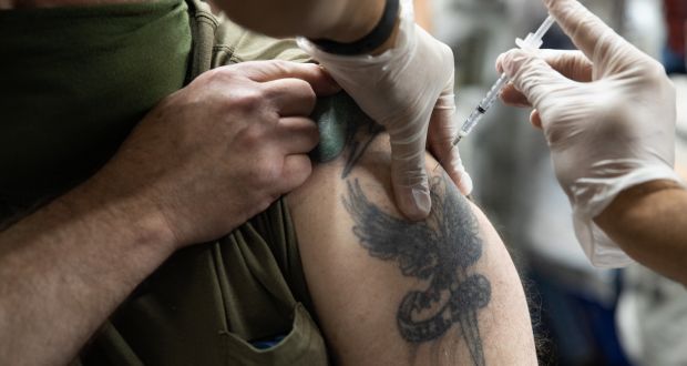 More than 540,000 doses of Covid-19 vaccines were received on Wednesday morning. Photograph: Emily Elconin/Bloomberg