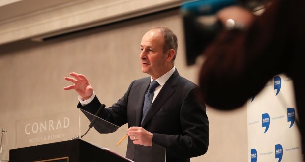 Taoiseach Micheál Martin. With respect to consumer confidence, 49 per cent of business leaders believe the effect of the Government’s performance to be positive, up from 17 per cent. Photograph: Nick Bradshaw