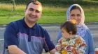 Karzan Sabah Ahmed with Shahen Qasm and their daughter Lena, who were killed in a crash on the M6 outside Ballinasloe, Co. Galway last week. Photograph: Kurdish Irish Society