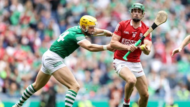 Seamus Harnedy was one of Cork’s better performers against Limerick. Photograph: Laszlo Geczo/Inpho