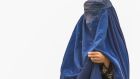  An Afghan burqa-clad women  in Kabul, August 14th. Photograph: Epa/Hedayatullah Amid