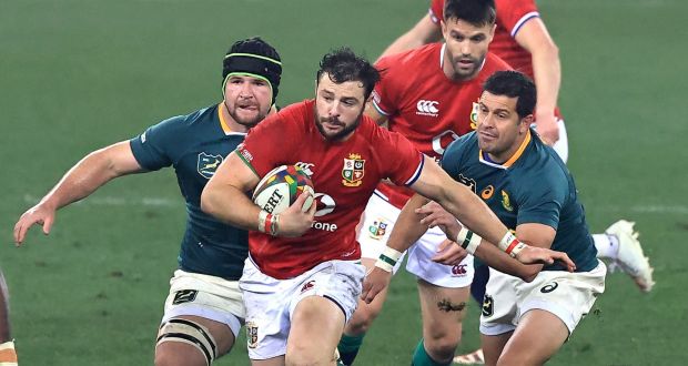 Robbie Henshaw in action for the British & Irish Lions against the South African Springboks. Photograph: David Rogers/Getty Images