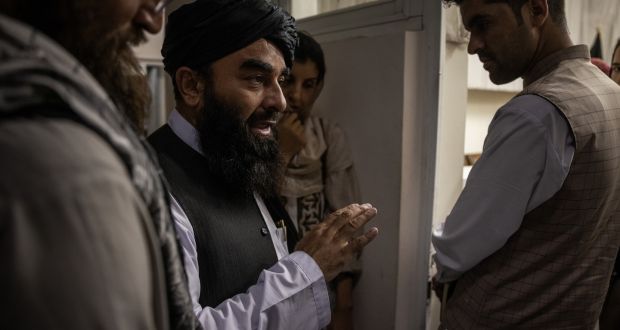 Zabihullah Mujahid, a senior Taliban official, confirmed music will not be allowed in public. Photograph: Jim Huylebroek/The New York Times