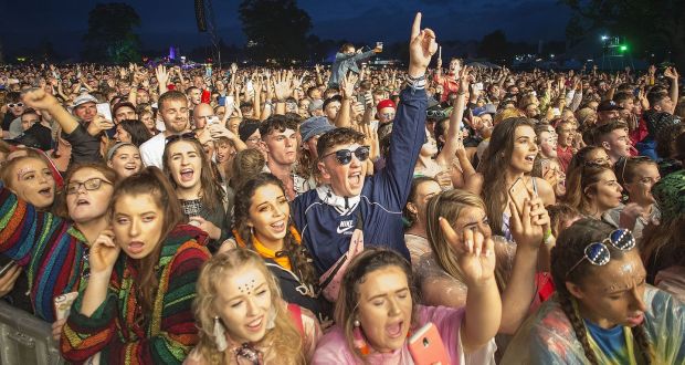 The crowd at the Main Stage at Electric Picnic on the Sunday night of the 2018 festival. Photograph: Dave Meehan/The Irish Times