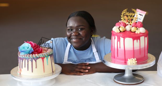  Precious Rukundo in Mosney, Co Meath: the teenager discovered a passion for baking during lockdown and now sells  cakes online. Photograph: Dara Mac Dónaill