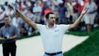  Patrick Cantlay  celebrates after defeating Bryson DeChambeau  on the sixth playoff hole during the final round of the BMW Championship at Caves Valley Golf Club  in Owings Mills, Maryland. Photograph:  Tim Nwachukwu/Getty Images