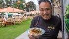 Taste of Dublin 2021: Kwanghi Chan with his clay-pot-rice-inspired chicken dish. Photograph: Allen Kiely