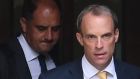 Dominic Raab: endured  a two-hour grilling on Britain’s evacuation from Afghanistan from the foreign affairs select committee at Westminster. Photograph: Daniel Leal-Olivas/AFP/Getty 