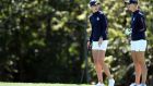Nelly Korda and Jessica Korda of Team United States during a practice round ahead of the start of the Solheim Cup at Inverness Club   in Toledo, Ohio on Wednesday. Photograph: Maddie Meyer/Getty Images