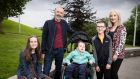 Aoife and Kieran Shiels with their son Conall (7) who is registered with Laura Lynn hospice, along with his siblings Cara (13) and Senan (11) in Ballymacool, Letterkenny, Co Donegal. Photograph: Joe Dunne