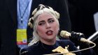 Lady Gaga, whose label  Interscope is owned by Universal Music, sings at US president-elect Joe Biden’s inauguration in January.  Photograph: Olivier Douliery/AFP via Getty Images