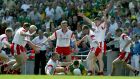 The late Páidí Ó Sé  couldn’t withstand the fallout from the 2003 semi-final and those  images of stricken Kerry footballers, like stags at bay, surrounded by snapping Tyrone players  looking like they’d skin them for the ball. .  Photograph: Morgan Treacy/Inpho