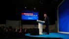 David Frost speaks during the Conservative Party conference in Manchester on Monday. Photograph: Peter Byrne/PA Wire