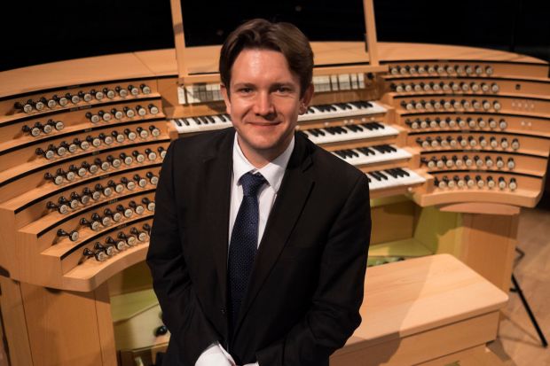 Andrew Dewar: playing at the Pipeworks Organ Festival