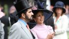 Sheikh Mohammed bin Rashid al-Maktoum with his now estranged wife, Princess Haya, at Ascot racecourse in June 2000. Photograph: Steve Parsons/PA Wire 