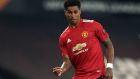 Manchester United’s Marcus Rashford could make his first appearance of the season in their Premier League game at Leicester. Photograph: Martin Rickett/PA