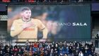 A tribute to Emiliano Sala who died in a plane crash while travelling to Cardiff. Photograph: Jean Catuffe/Getty Images
